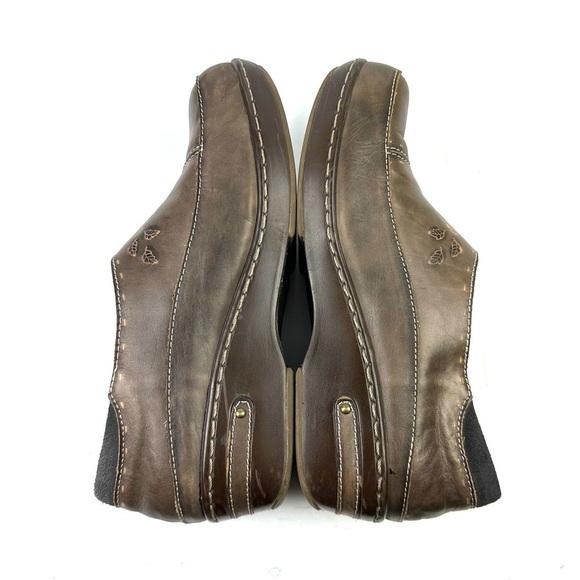 L'artiste Spring Step Burbank Shoes 40 Brown Leather Slip On Mules Womens - Picture 5 of 9